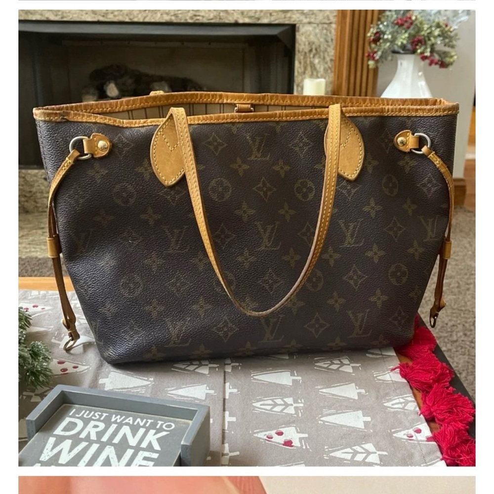 Louis Vuitton Monogram Canvas Bag with Tan Accents